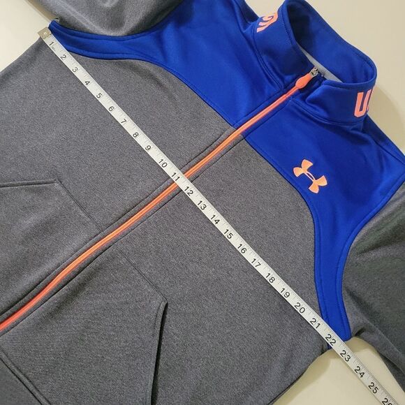 Youth Under Armour Storm Full-zip Gray Athletic Performance Jacket - Picture 3 of 14